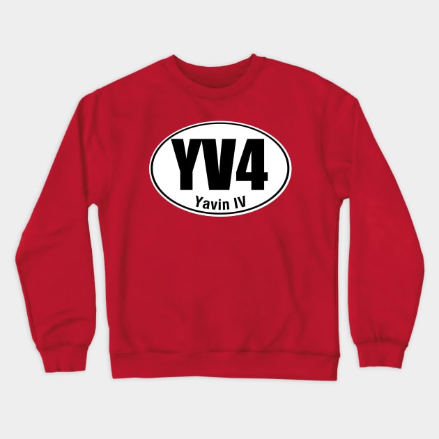 Yavin IV Travel Sticker Crewneck Sweatshirt by PopCultureShirts